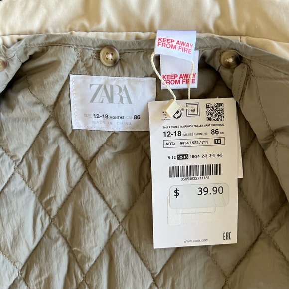 NEW Toddler Unisex Cream Colored Jacket - 12-18m - Picture 5 of 6